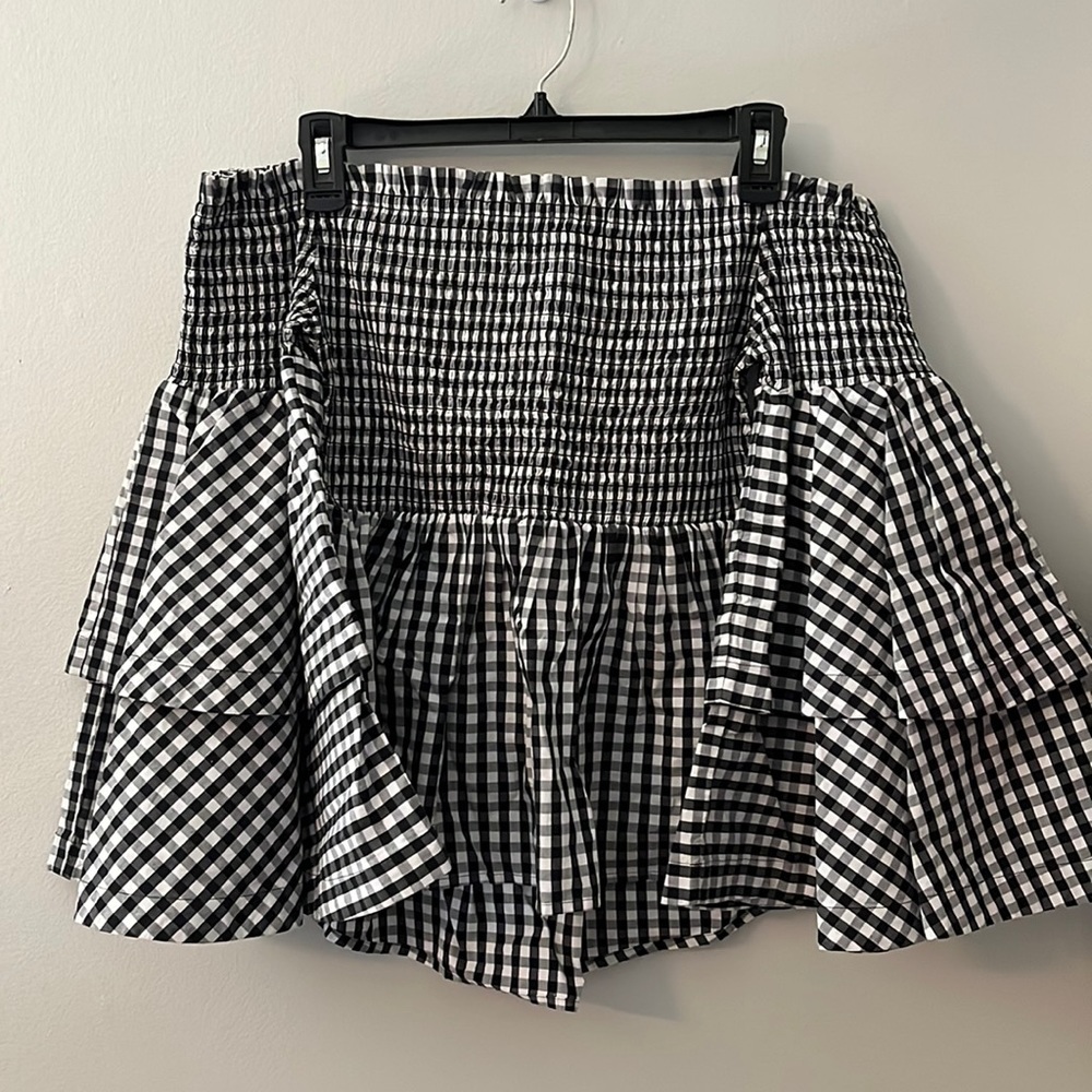 OTS gingham print top